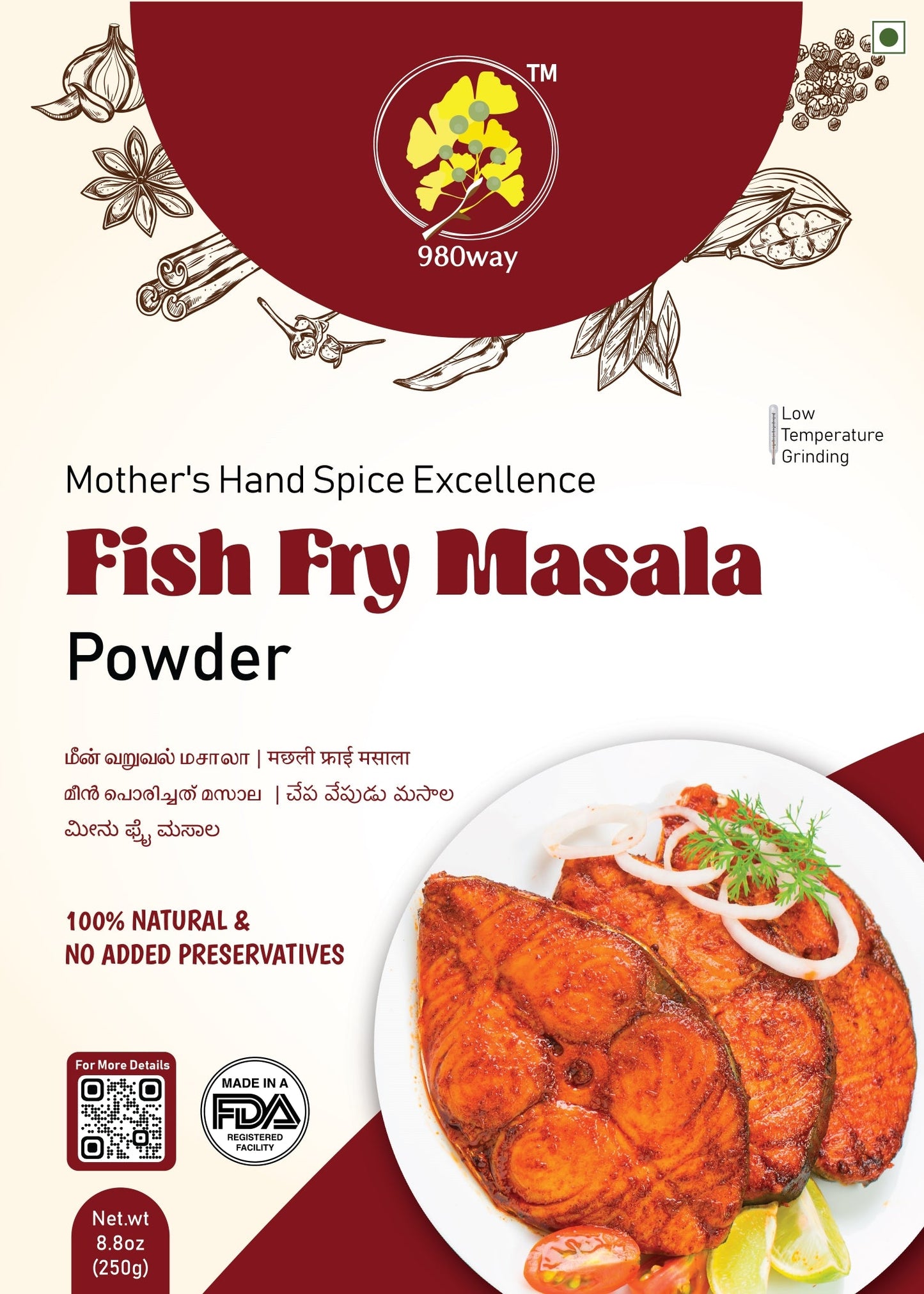 Fish Fry Masala - 250 gms (8.82 oz)