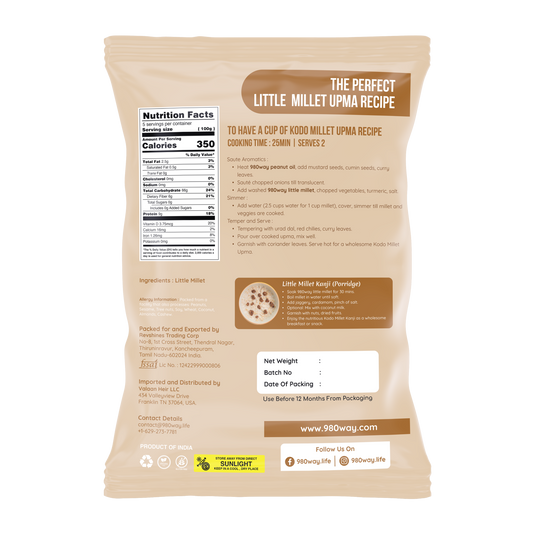 Little (Saamai) Millet - 500 gms (1.1 lbs)