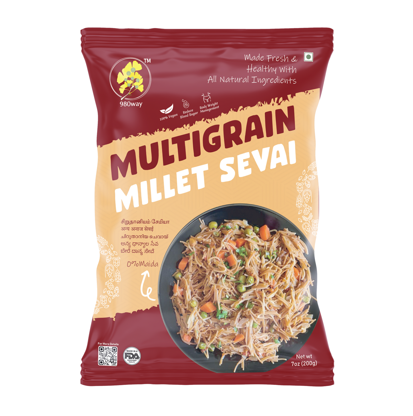 Multigrain Millet Vermicelli (Sevai)