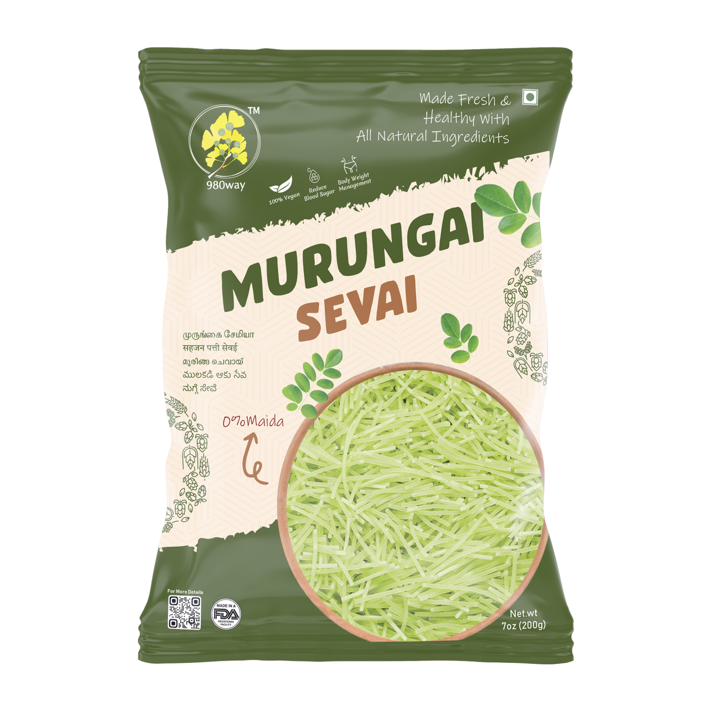 Moringa Vermicelli (Murungai Sevai)